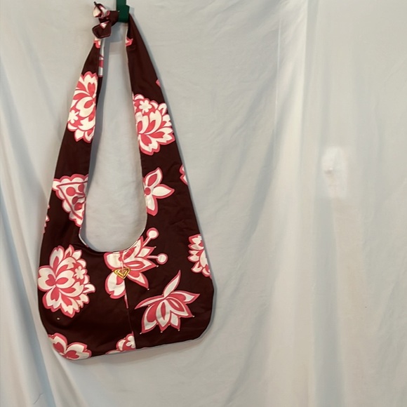 ROXY Y2K Style Pink Floral Tie Bag New with Tags Quirky Boho Purse Rare Find - Picture 2 of 8